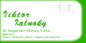 viktor kalnoky business card
