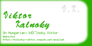 viktor kalnoky business card